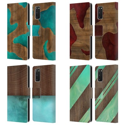 OFFICIAL ALYN SPILLER WOOD & RESIN LEATHER BOOK WALLET CASE FOR SAMSUNG PHONES 2