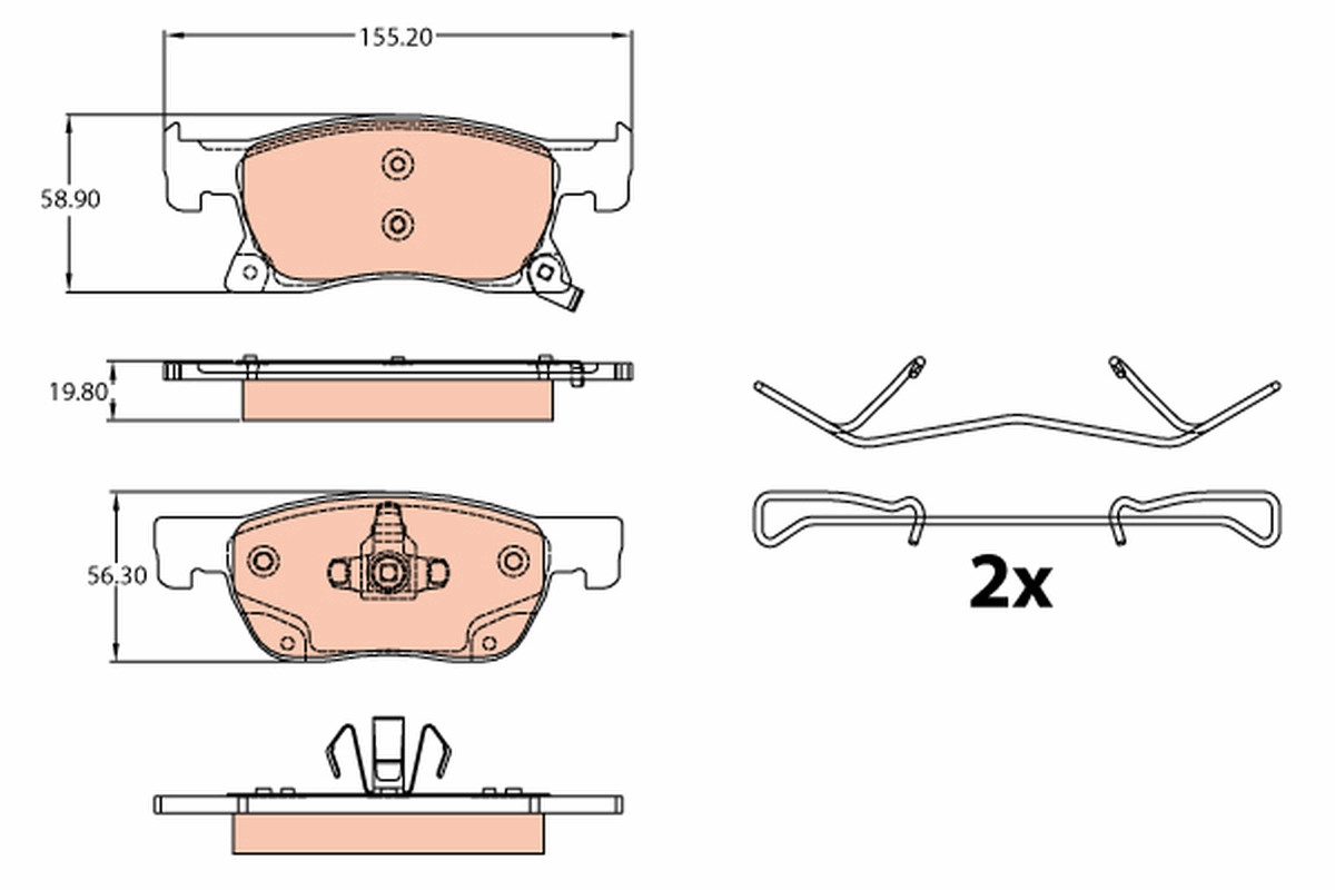 Plaquettes de frein TRW GDB2138 pour stopper les sifflements au freinage