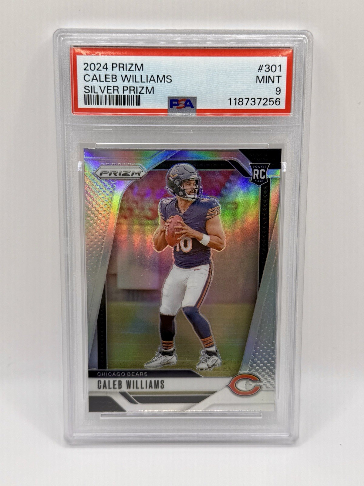 2024 Panini Prizm - Rookies Caleb Williams #301 True Silver Prizm (RC) PSA 9! 🐻 view 3