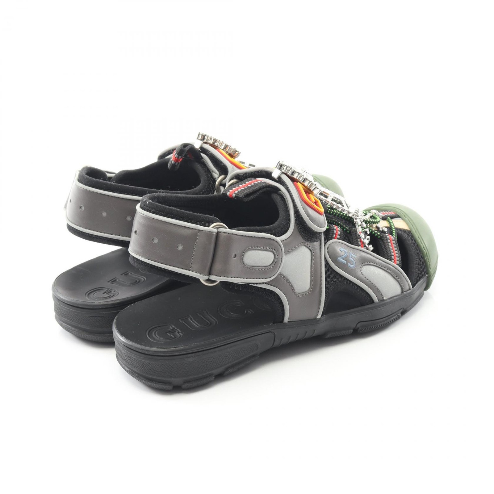 GUCCI Sandals Shoes Fabric Women's Multicolor 571557 thumbnail 2