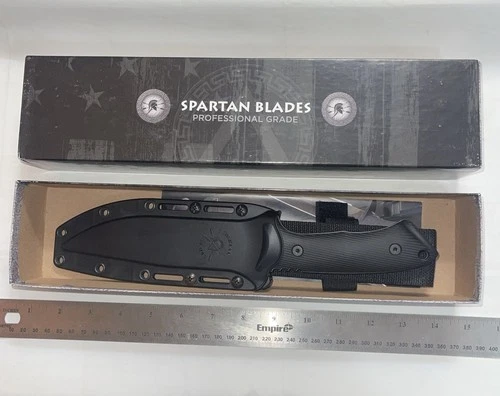 Spartan Harsey Fighter 6” Black Blade W/ Sheath New In Box! Made In USA