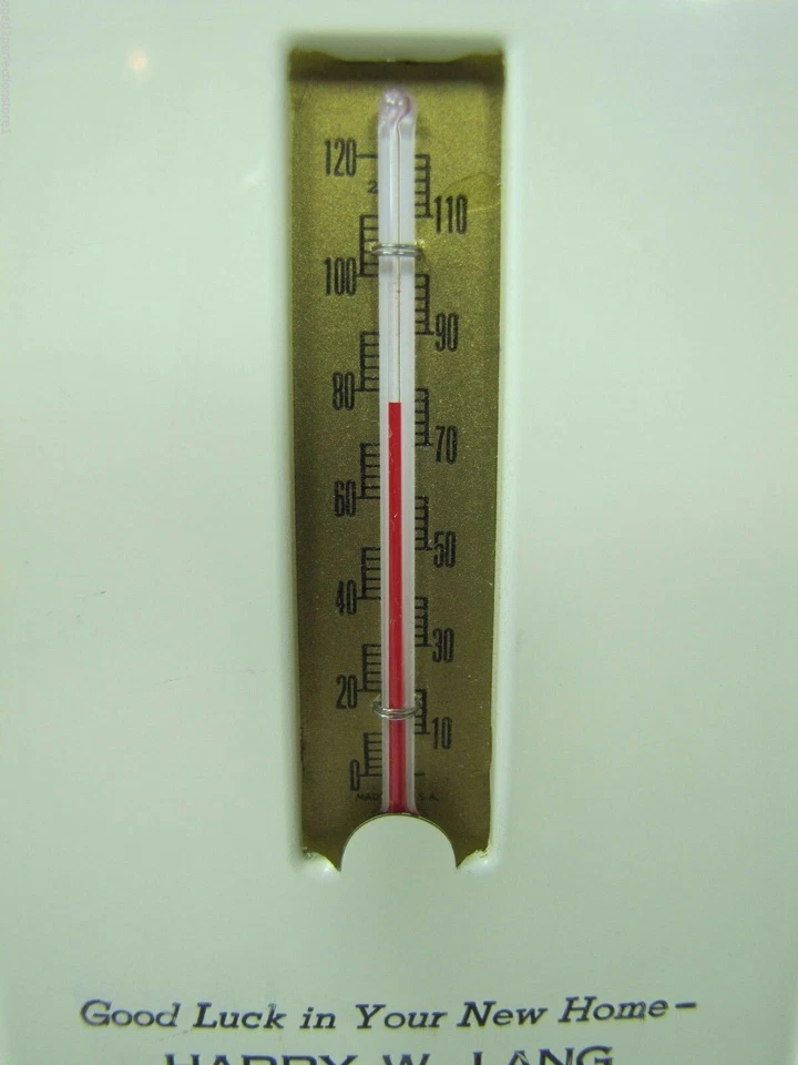 HARRY LANG RUGS & CARPETS Old Ad Thermometer Sign WAshburn 8-0160 SWarthmore - Image 3 of 4