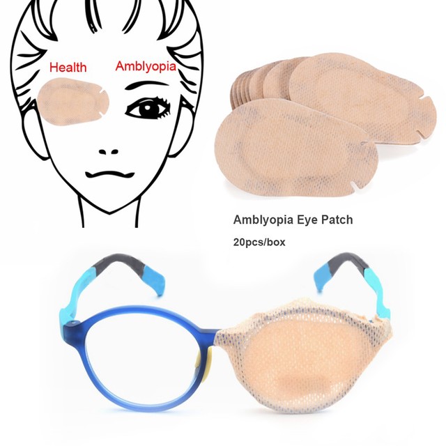 20pcs Cute Disposable Adhesive Bandages Eye Patches Pads for Kids Lazy