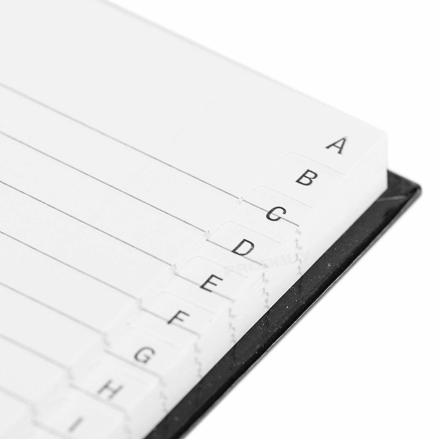 Concept A4 A-Z Tabbed Address Index Book Hardback Paper Black Notebook ...