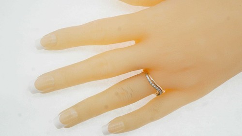 Stunning Estate Vintage Diamond Ring 14k Multi-Tone Gold 0.20 TCW Size 7.25 - Picture 5 of 8