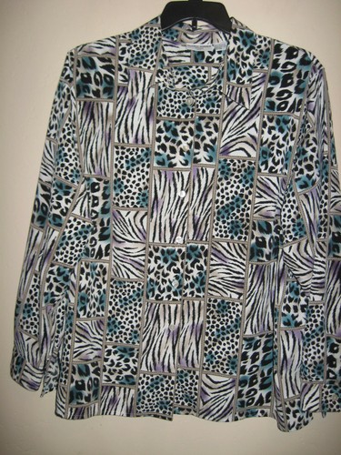 Alfred Dunner Women's L/S Button Up Shirt~ Plus Size 24W