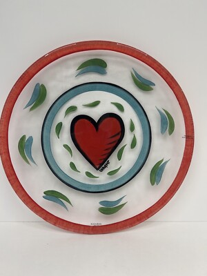 食器 Ulrica Hydman Vallien COSTA CODA plate Vintage Kosta Boda Art Glass Plate: Ulrica Hydman-vallien