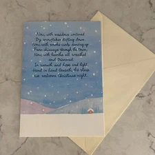 Hallmark ShoeBox Greetings Snowfall Winter Holiday Wishes Festive Christmas Card