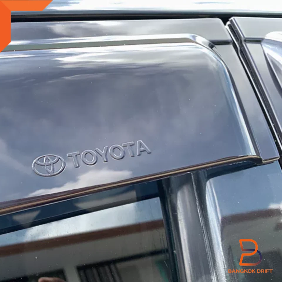 SIDE VISOR RAIN SHIELD WIND DEFLECTOR GUARD FOR TOYOTA HILUX VIGO CHAMP DUAL CAB - Image 3 of 4