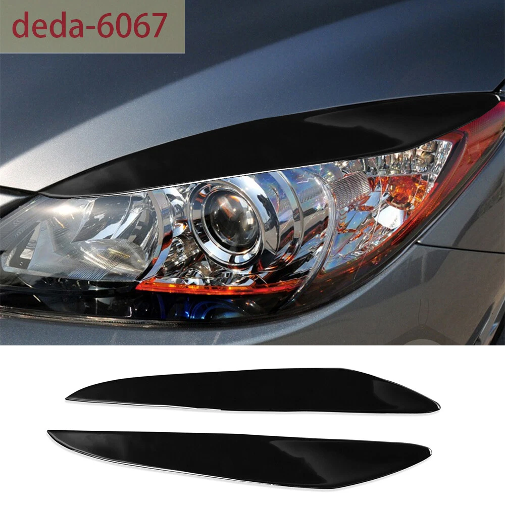 For Mazda 3 Mazda3 JDM 2010-13 Headlight Eyebrow Eyelids Panel Cover Piano  Black | eBay