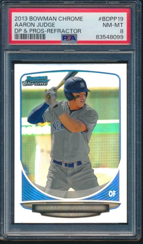 PSA 8 AARON JUDGE 2013 Bowman Chrome Draft REFRACTOR Yankees Rookie RC NM-MINT