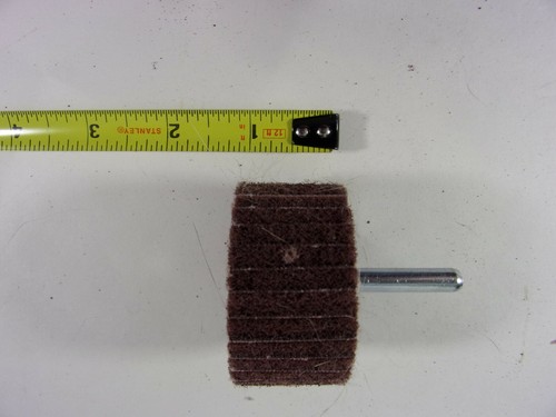 MERIT 2" Diam x 1" Face Width, Medium Aluminum Oxide Nonwoven Coated Mounted Fla - Picture 9 of 9