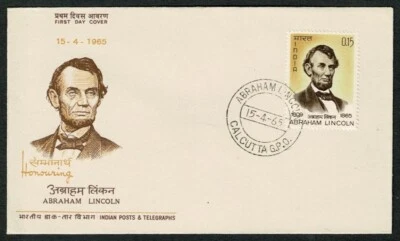 INDIA 1965 FDC Centenary of the Death of Abraham Lincoln SE68 