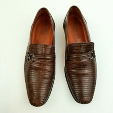 mezlan genuine lizard moccasin loafer