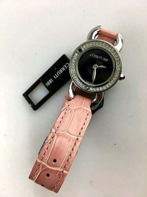 OROLOGIO CERRUTI DONNA SWISS MADE PELLE STRASS NEW OLD STOCK | eBay