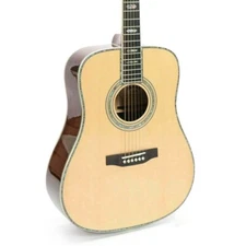 Acoustic Guitar Solid Spruce Abalone Ebony Fingerboard 41" D Type Rosewood Body