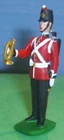 TOY SOLDIERS TIN BRITISH FORT HENREY GUARD FLAG BUGLAR 54 MM