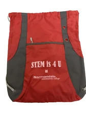 Drawstring Backpack Zippered Pocket Sport Gym Waterproof Cinch Sack Pack Bag