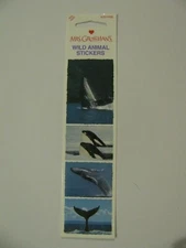  Mrs. Grossman's Wild Animal Stickers WHALE 1 Sheet NIP