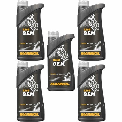 5x MANNOL 1 Liter O.E.M. 8208 Automatikgetriebeöl Getriebeöl