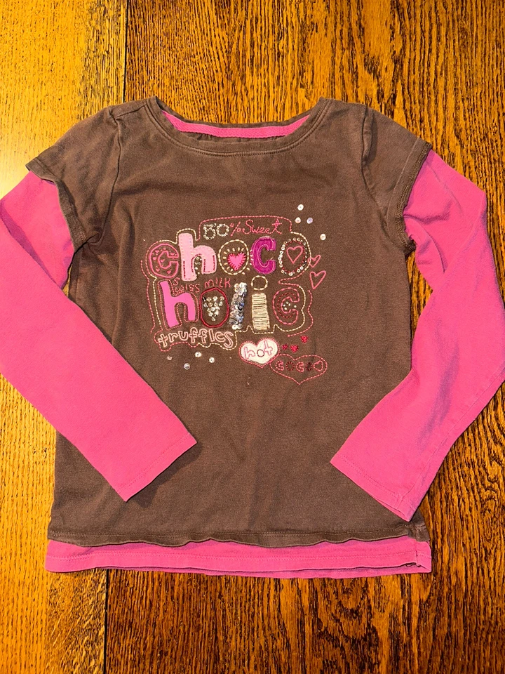 Vintage GAP Kids Girls 6-7 Shirts Set Lot Embellished Sequin Appliqué Bling - Image 2 of 4