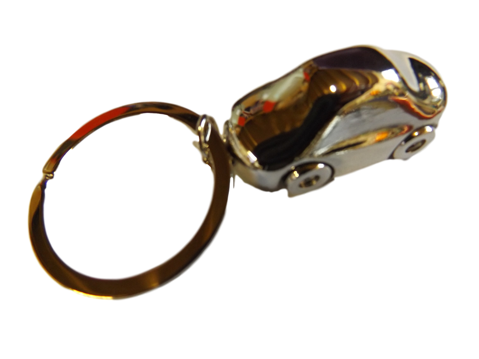 SILVER SOLID METAL CAR AUTO MOBILE KEYRING CHAIN FOB UK SELLER MENS