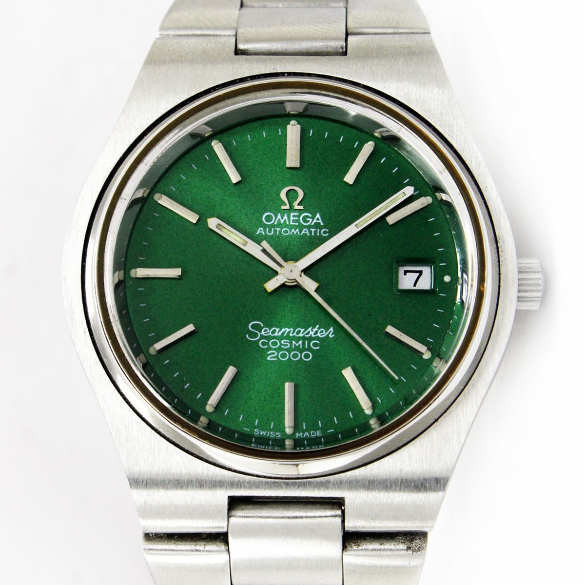 Vintage Omega Seamaster Cosmic 2000 Jumbo Sunburst Green Vintage Omega Seamaster Cosmic 2000 Jumbo Sunburst Green