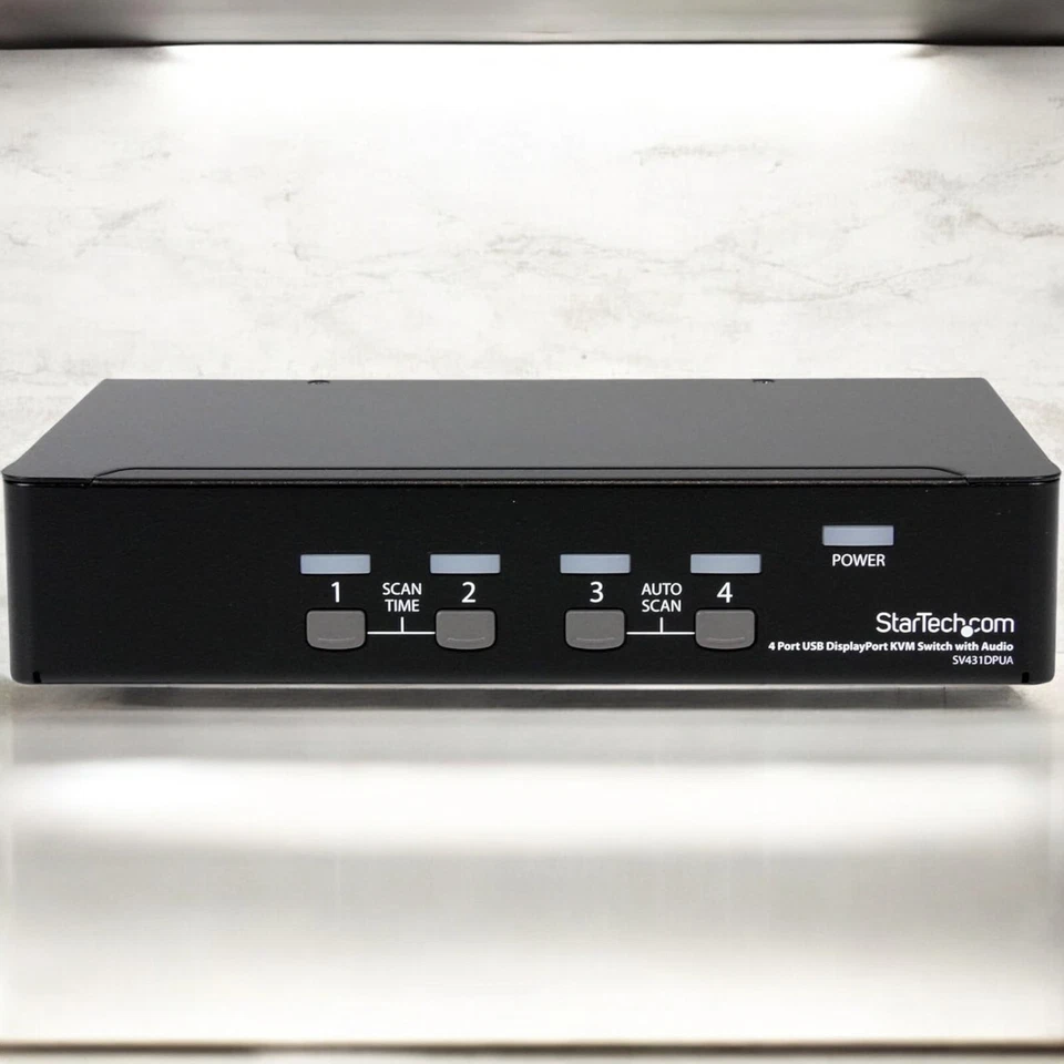 Display Port KVM Switch Audio 4Port USB 2560x1600 DP Monitor Computer Switch Box - Image 2 of 4