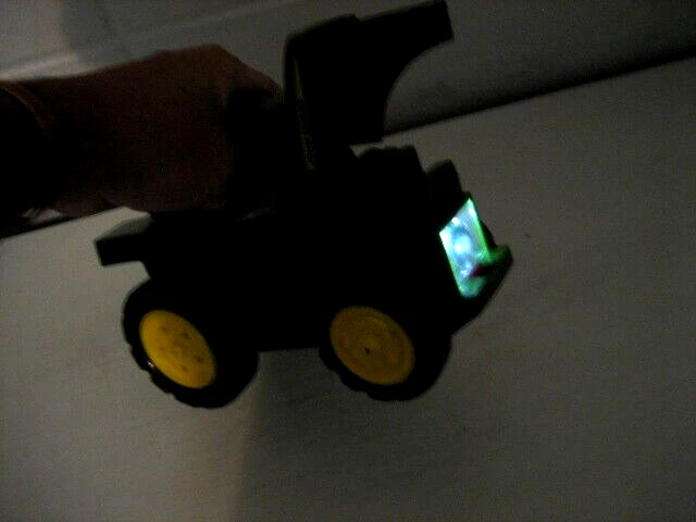 Learning Curve John Deere Tractor Flashlight Toy Light Sounds Pop Up Hood Wheels - Image 2 of 2