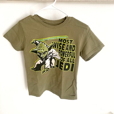 STAR WARS Yoda Boys Girls T-Shirt Green Size 14 Disney Store Kids Junior  Apparel