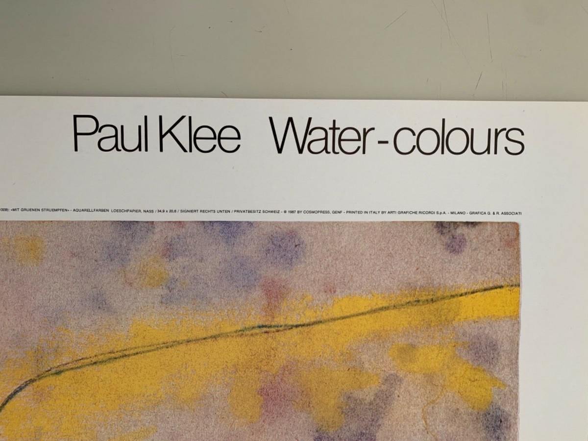 その他 PAUL KLEE PAUL KLEE,'WITH GREEN SOCKS,1939' AUTHENTIC 1987 ART PRINT