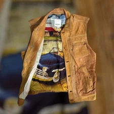 Diesel × Streetwear × Vintage Diesel leather vest 
