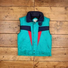 Vintage St John's Bay Outdoor Gilet M 90s Padded Vest Blue