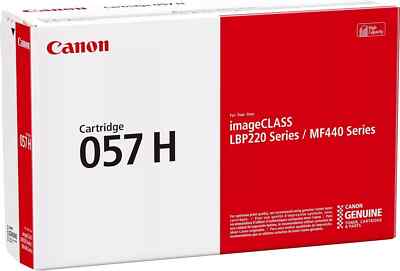 Canon Genuine Toner Cartridge 057 H Black, High Capacity (3010C001), 1-Pack