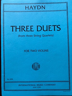 Haydn, Franz Joseph - Three Duets, Op 99 - Two Violins (IMC # 3058)