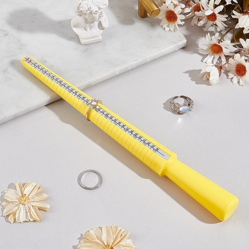 Metal Ring Sizer Gauge Mandrel Finger Measure Stick Standard Tool Sliver A7 - Picture 11 of 41