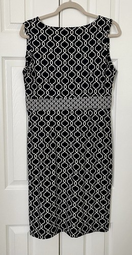 Charter Club Black & White Sheath Dress, Size M - Picture 3 of 5