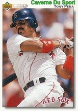 252 TONY PENA BOSTON RED SOX BASEBALL CARD UPPER DECK 1992