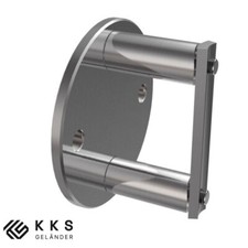 Edelstahl V2A Wandanker Rund Geländerpfosten 42,4 mm Pfostenhalter VA Steher