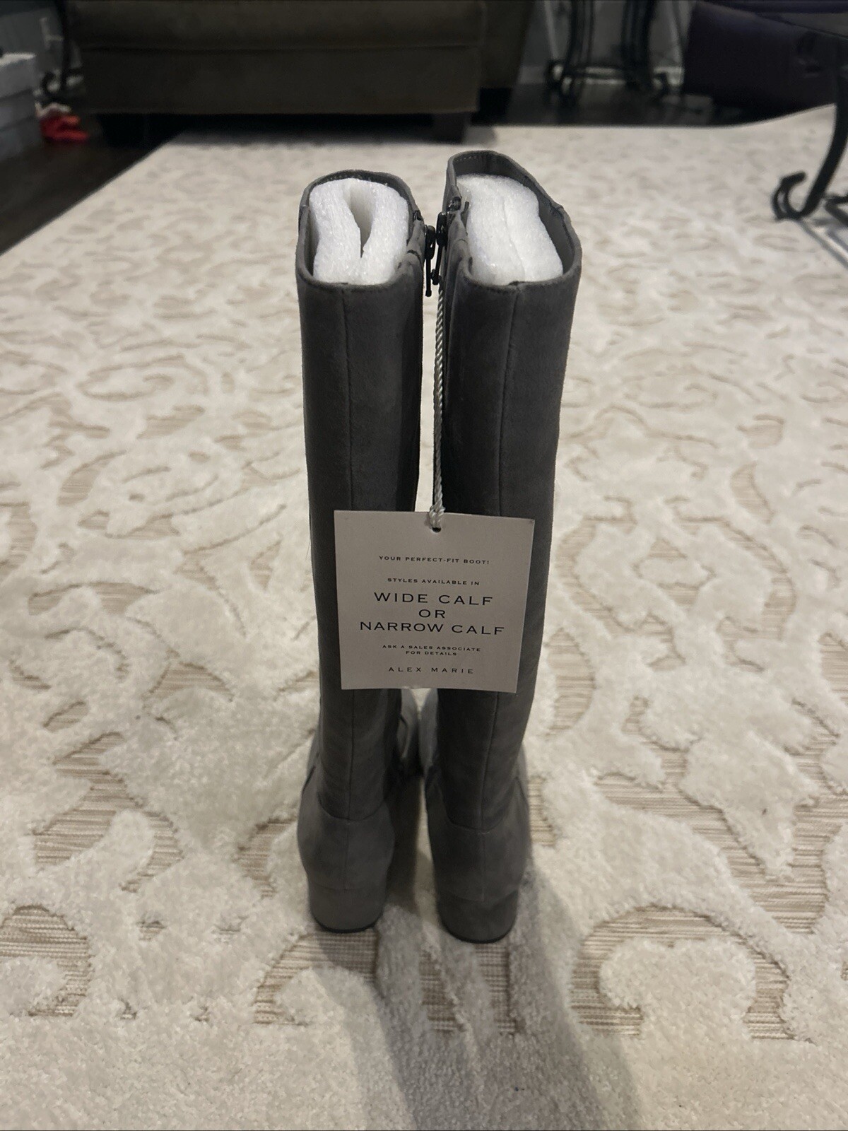 Alex Marie Prizelle Tall Shaft Suede Boots Shoe Width; Md, Narrow Calf