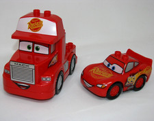 Disney Pixar Cars Lego Duplo Lightning McQueen Car & Mack Truck Toys