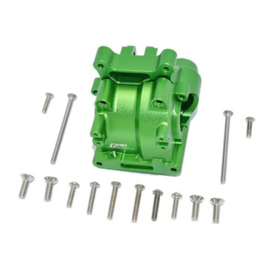 GPM Racing Aluminum Rear Gear Box Green : Losi 1/10 Lasernut U4