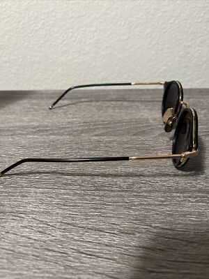 Thom Browne TB 807 D-t-nvy-gld Sunglasses Navy 18kt Gold / Brown