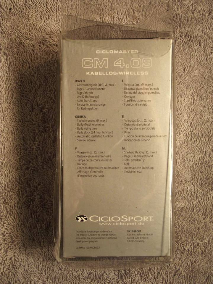 Ciclosport Ciclo Master CM 409 Bike Computer New - Image 3 of 3