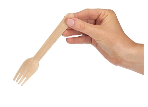 Eco-Friendly Recycling Party Food Cutlery Wooden Forks Disposable Bamboo Wood - Picture 1 of 11