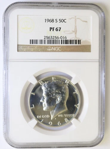 1968-S Kennedy Silver Proof Half Dollar NGC PF67 50c