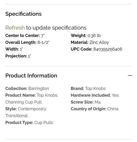 Top Knobs Channing 7" Gold Cabinet Pull Honey Bronze Barrington Collect. TK775HB - Picture 8 of 13