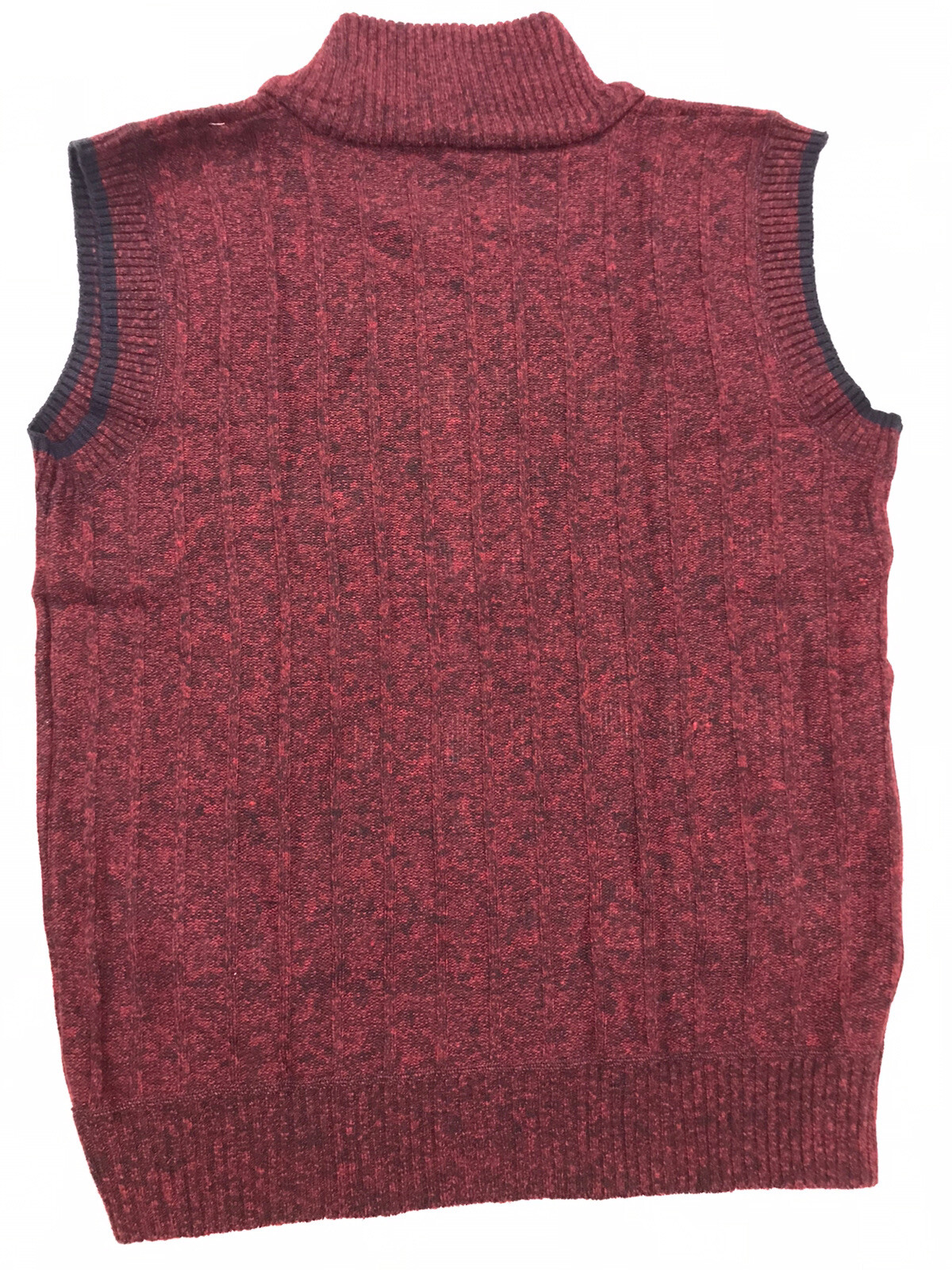 Msmsse Mens Sweater Vest Size 54 NWT Maroon/Blue 100 Polyester Full