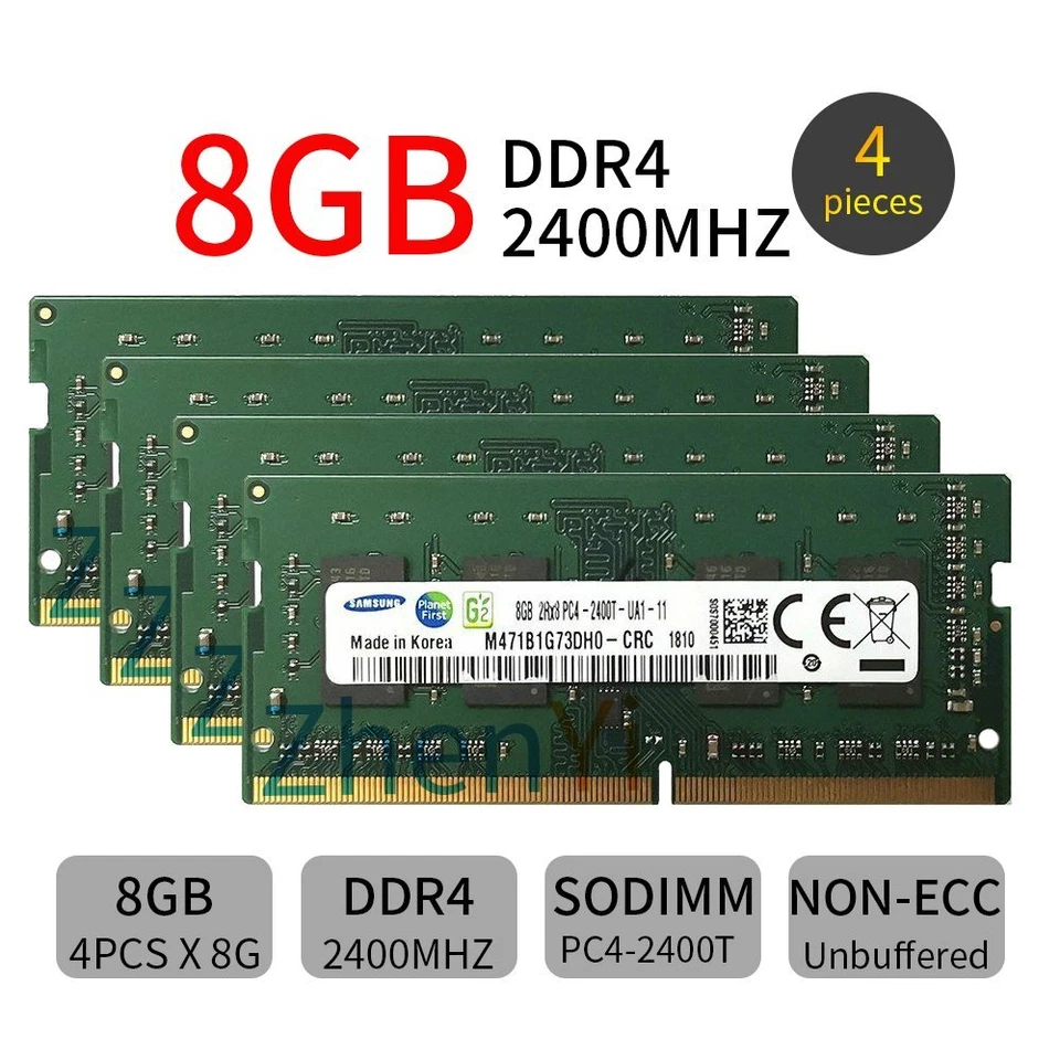 64G 32GB 16GB 8G DDR4 2400Mhz PC4-19200 sodimm Laptop Memory RAM For Samsung Lot - Image 2 of 4