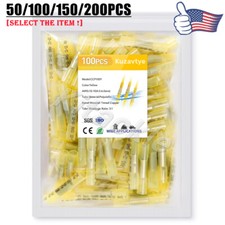 50/200pcs 12-10 AWG Heat Shrink Crimp Terminals Kit Yellow Butt Wire Connectors